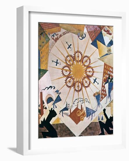 Décor Design for Mystery Bouffe, 1919-Vladimir Mayakovsky-Framed Giclee Print