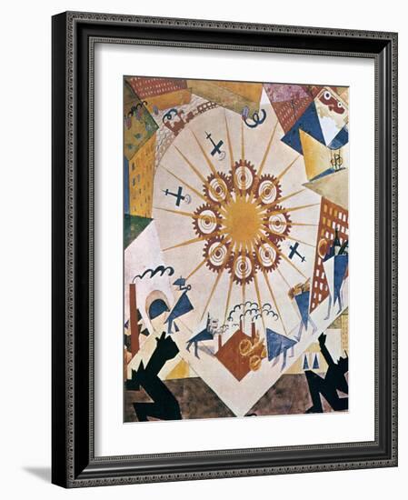 Décor Design for Mystery Bouffe, 1919-Vladimir Mayakovsky-Framed Giclee Print