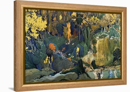 Décor for Debussy's Ballet L'Apres-Midi D'Un Faune (The Afternoon of a Fau), 1912-Leon Bakst-Framed Premier Image Canvas