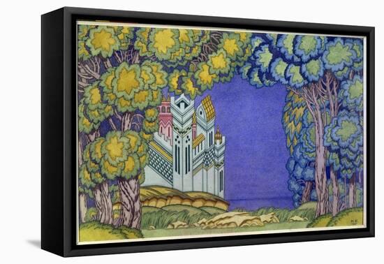 Decor of Opera for the Tale of the Tsar Saltan , Island Buyan by Nicolas (Nikolai) Rimski Korsakov-Ivan Bilibin-Framed Premier Image Canvas