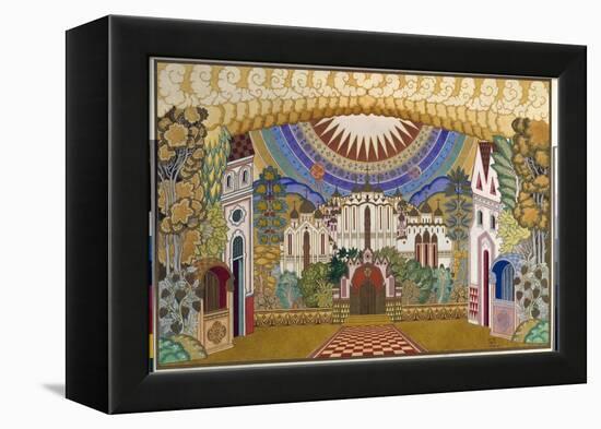 Decor Pour L'opera  La Legende De La Ville Invisible De Kitege Et De La Demoiselle Fevronia  (La Le-Ivan Bilibin-Framed Premier Image Canvas