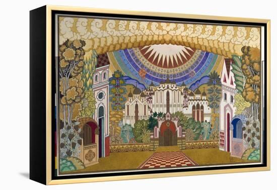 Decor Pour L'opera  La Legende De La Ville Invisible De Kitege Et De La Demoiselle Fevronia  (La Le-Ivan Bilibin-Framed Premier Image Canvas