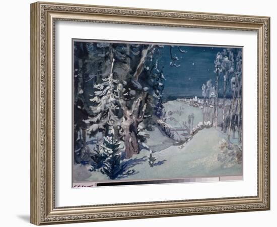 Decor Preparatoire Pour L'opera  La Demoiselle Des Neiges  De Nicolas (Nikolai) Rimski Korsakov (Ri-Victor Mikhailovich Vasnetsov-Framed Giclee Print