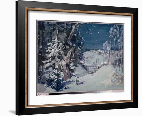 Decor Preparatoire Pour L'opera  La Demoiselle Des Neiges  De Nicolas (Nikolai) Rimski Korsakov (Ri-Victor Mikhailovich Vasnetsov-Framed Giclee Print