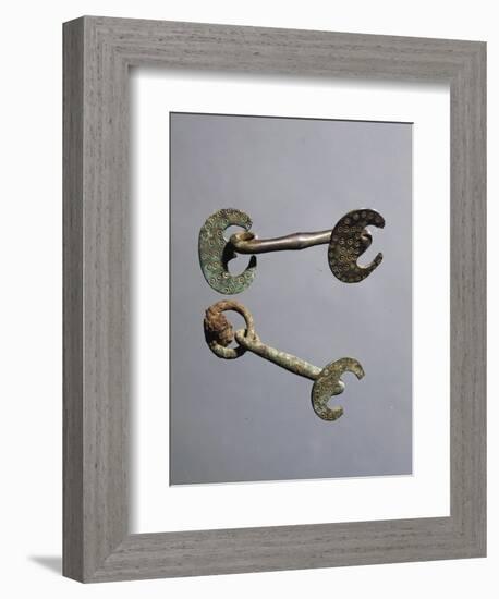 Decorated Bronze Horse Bits-null-Framed Giclee Print