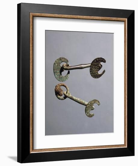 Decorated Bronze Horse Bits-null-Framed Giclee Print