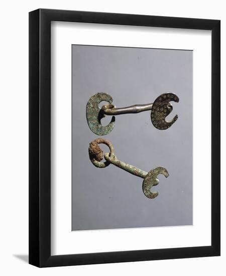 Decorated Bronze Horse Bits-null-Framed Giclee Print