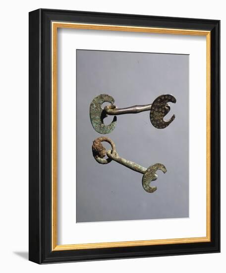 Decorated Bronze Horse Bits-null-Framed Giclee Print