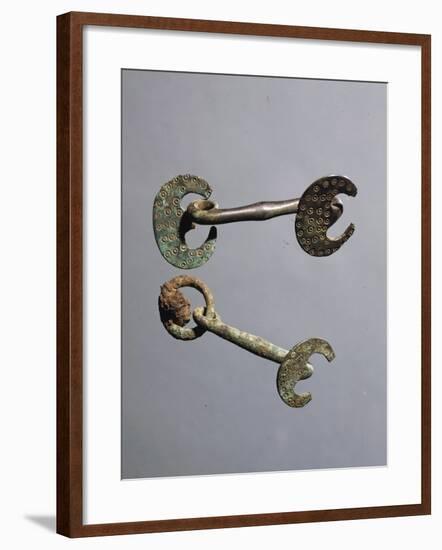 Decorated Bronze Horse Bits-null-Framed Giclee Print