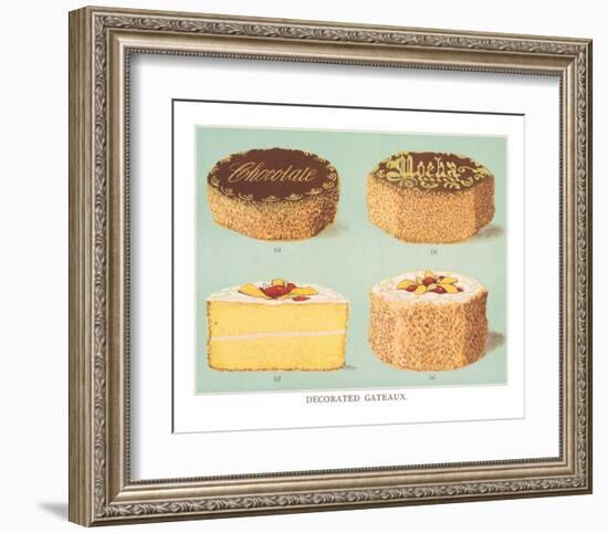 Decorated Gateaux, Chocolate-null-Framed Art Print