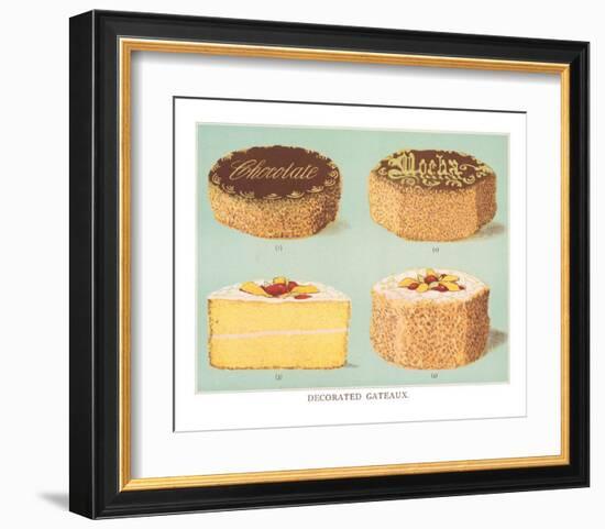 Decorated Gateaux, Chocolate-null-Framed Art Print