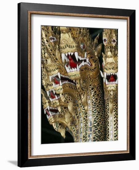 Decorated Prows of the Royal Barges, Bangkok, Thailand, Southeast Asia-Bruno Barbier-Framed Photographic Print