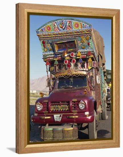 Decorated Truck, Typical of Those on the Karakoram Highway in Pakistan-Alison Wright-Framed Premier Image Canvas