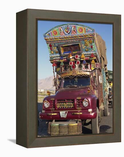 Decorated Truck, Typical of Those on the Karakoram Highway in Pakistan-Alison Wright-Framed Premier Image Canvas