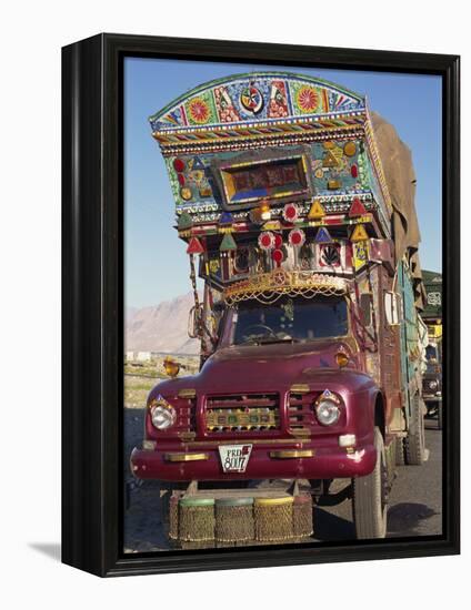 Decorated Truck, Typical of Those on the Karakoram Highway in Pakistan-Alison Wright-Framed Premier Image Canvas