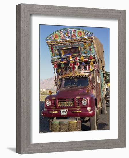 Decorated Truck, Typical of Those on the Karakoram Highway in Pakistan-Alison Wright-Framed Photographic Print