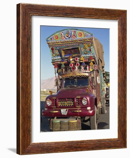 Decorated Truck, Typical of Those on the Karakoram Highway in Pakistan-Alison Wright-Framed Photographic Print