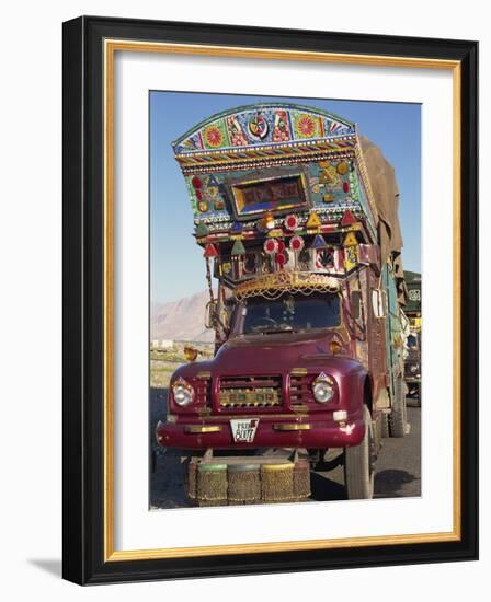 Decorated Truck, Typical of Those on the Karakoram Highway in Pakistan-Alison Wright-Framed Photographic Print