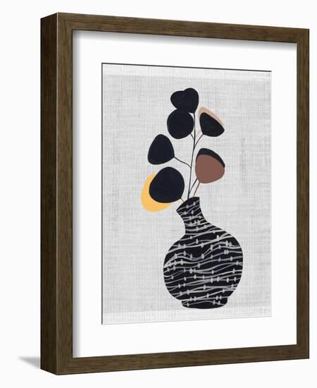 Decorated Vase with Plant I-Melissa Wang-Framed Art Print