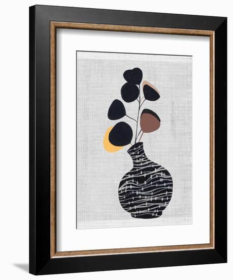 Decorated Vase with Plant I-Melissa Wang-Framed Art Print