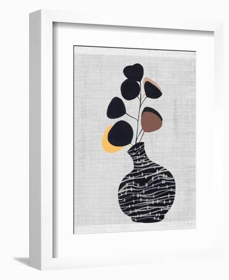 Decorated Vase with Plant I-Melissa Wang-Framed Art Print