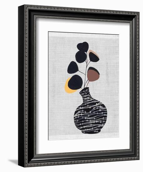 Decorated Vase with Plant I-Melissa Wang-Framed Art Print