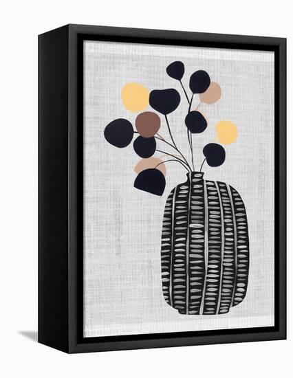 Decorated Vase with Plant III-Melissa Wang-Framed Stretched Canvas