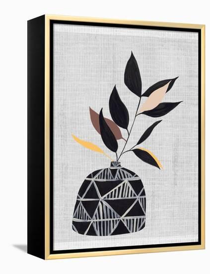 Decorated Vase with Plant IV-Melissa Wang-Framed Stretched Canvas