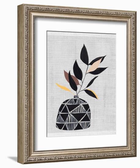 Decorated Vase with Plant IV-Melissa Wang-Framed Art Print