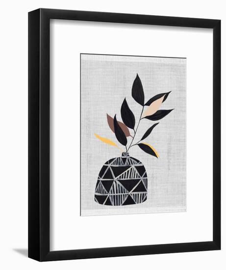 Decorated Vase with Plant IV-Melissa Wang-Framed Art Print