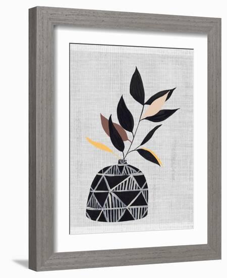 Decorated Vase with Plant IV-Melissa Wang-Framed Art Print