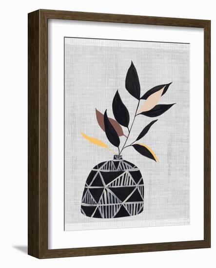 Decorated Vase with Plant IV-Melissa Wang-Framed Art Print