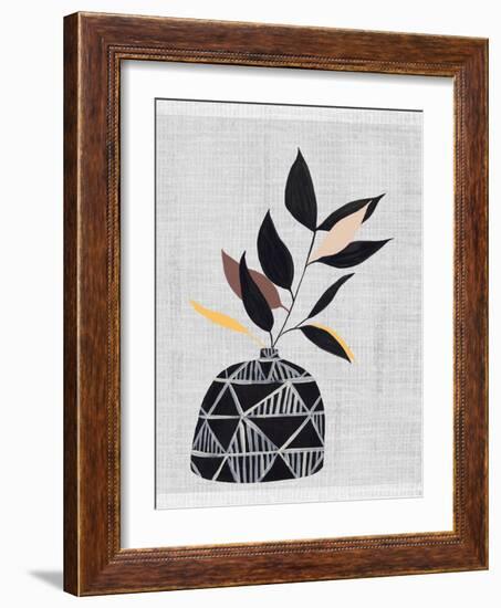 Decorated Vase with Plant IV-Melissa Wang-Framed Art Print