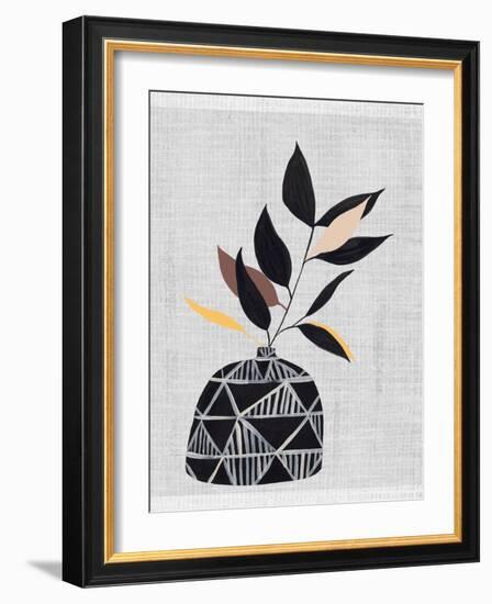 Decorated Vase with Plant IV-Melissa Wang-Framed Art Print