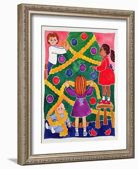 Decorating the Christmas Tree-Cathy Baxter-Framed Giclee Print