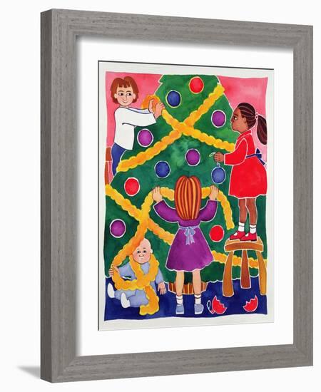 Decorating the Christmas Tree-Cathy Baxter-Framed Giclee Print