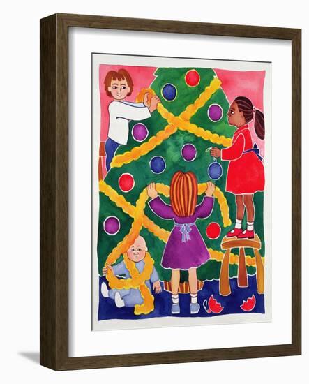 Decorating the Christmas Tree-Cathy Baxter-Framed Giclee Print