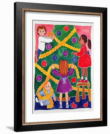 Decorating the Christmas Tree-Cathy Baxter-Framed Giclee Print