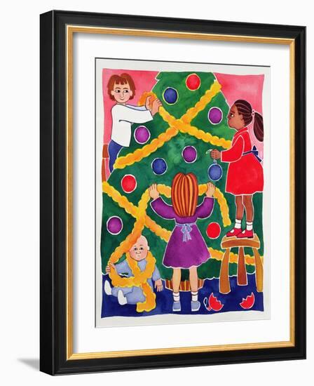 Decorating the Christmas Tree-Cathy Baxter-Framed Giclee Print