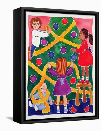 Decorating the Christmas Tree-Cathy Baxter-Framed Premier Image Canvas