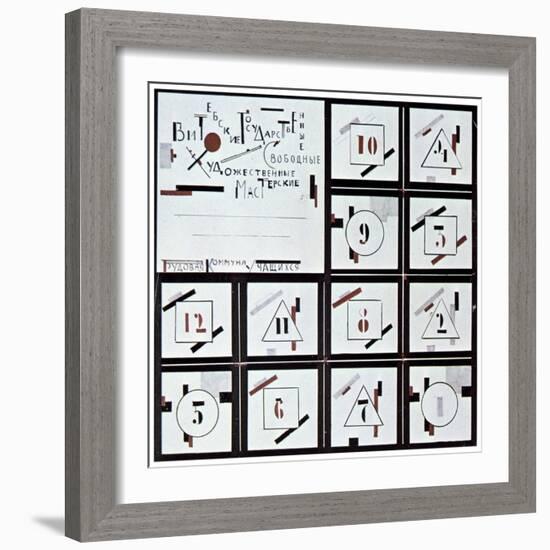 Decoration Design for a Fete, 1918-Kazimir Malevich-Framed Giclee Print