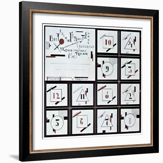 Decoration Design for a Fete, 1918-Kazimir Malevich-Framed Giclee Print
