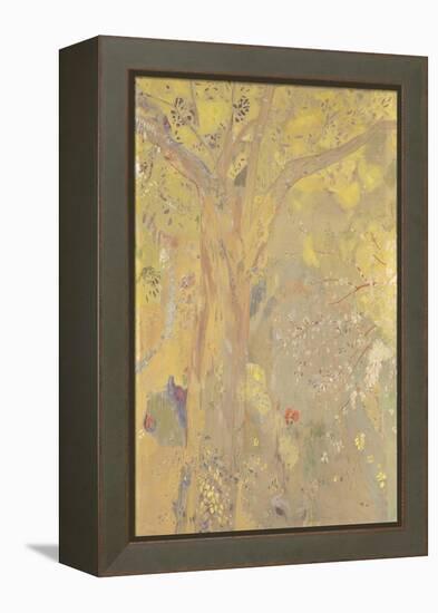 Décoration Domecy : arbres, fond jaune-Odilon Redon-Framed Premier Image Canvas