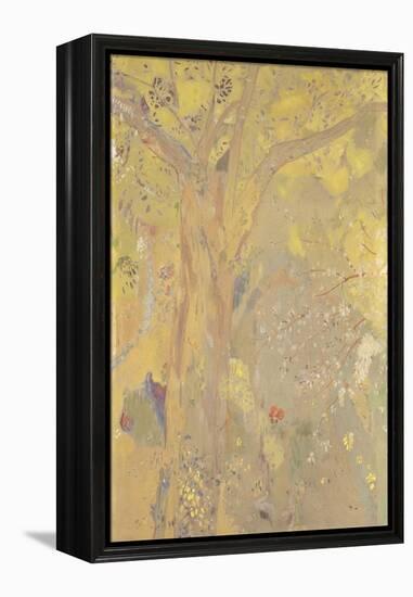 Décoration Domecy : arbres, fond jaune-Odilon Redon-Framed Premier Image Canvas