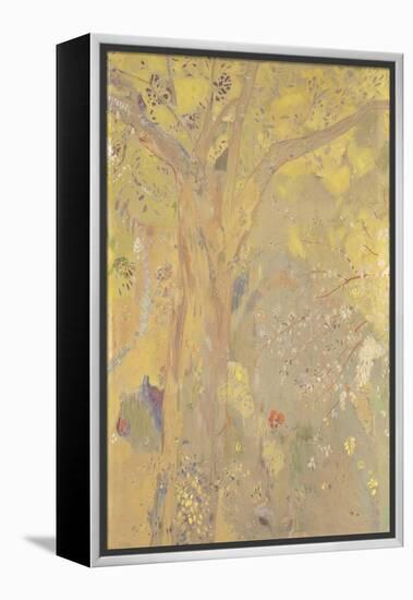 Décoration Domecy : arbres, fond jaune-Odilon Redon-Framed Premier Image Canvas