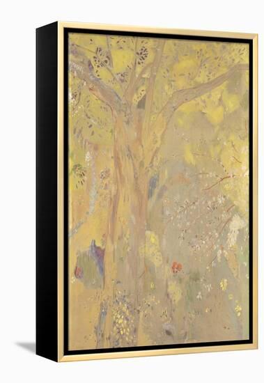 Décoration Domecy : arbres, fond jaune-Odilon Redon-Framed Premier Image Canvas