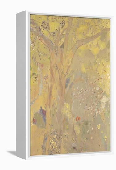 Décoration Domecy : arbres, fond jaune-Odilon Redon-Framed Premier Image Canvas