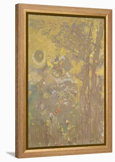 Décoration Domecy : arbres sur fond jaune-Odilon Redon-Framed Premier Image Canvas