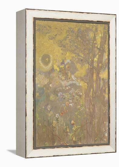 Décoration Domecy : arbres sur fond jaune-Odilon Redon-Framed Premier Image Canvas