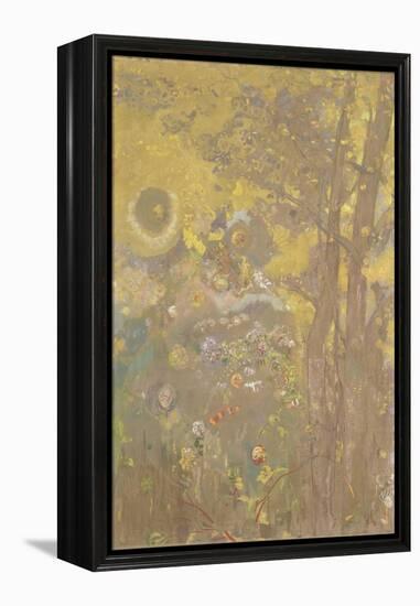 Décoration Domecy : arbres sur fond jaune-Odilon Redon-Framed Premier Image Canvas